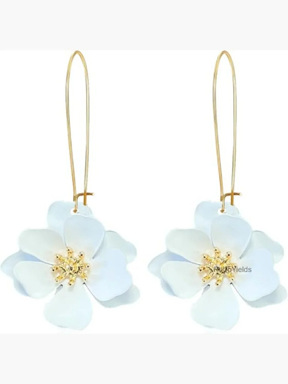 Layered Daisy Flower Dangle Earrings for Women Chic Boho Wedding Jewelry